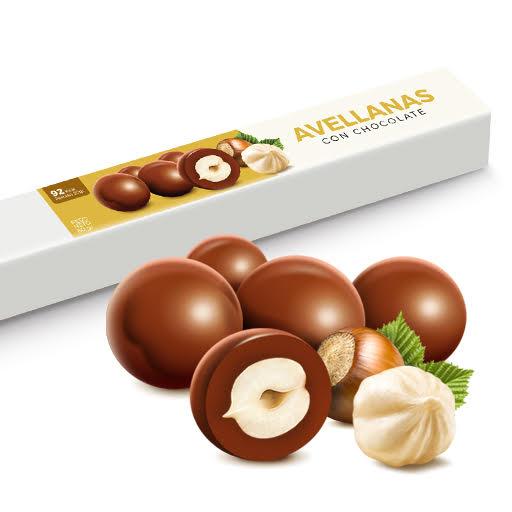 Tubo Avellanas con chocolate (60grs)